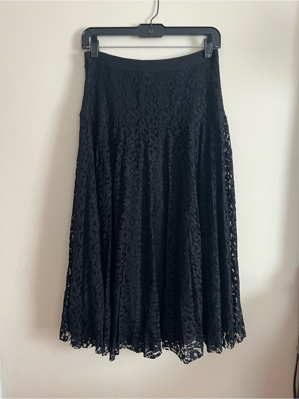 Rebecca Taylor Black Lace Midi Skirt - fully lined NWT. SIZE4